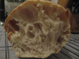 Some large holes, but not enough medium sized holes in this ciabatta